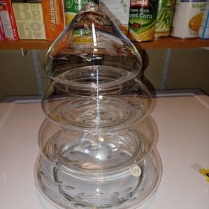 Princess House Heritage Exclusive 4 tiers  Candy or Snacks Christmas Tree.